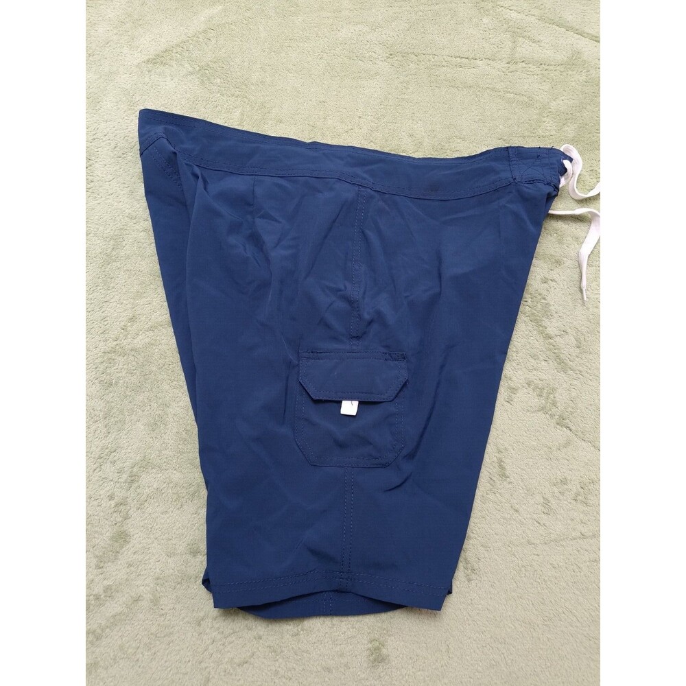 KANU Surf Womens 12 Swim Shorts Bottoms Navy Blue Lined Drawstring Waist - Picture 7 of 7